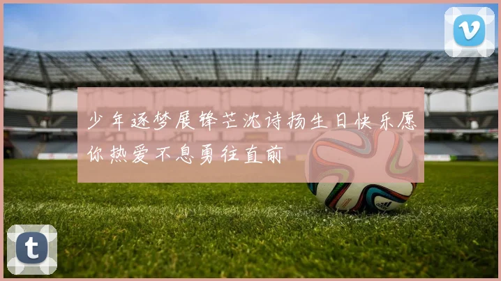 少年逐梦展锋芒沈诗扬生日快乐愿你热爱不息勇往直前